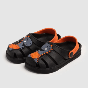 Babuche dinossauro preto e cinza - 23/24
