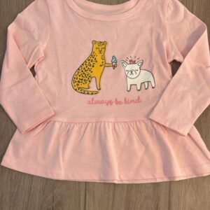 Camiseta manga longa rosa