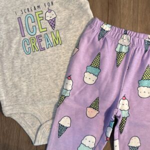 Conjunto body e calça sorvete