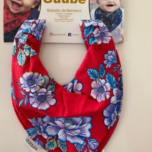 Bandana vermelha floral