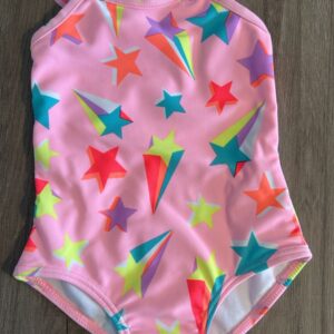 Maiô rosa estrelas