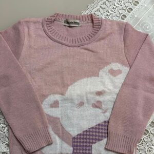 Blusa de Lã Rosa Urso