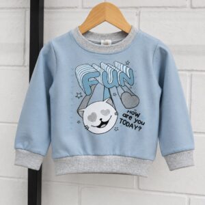 Blusa de Moletom Azul Bebê Fun