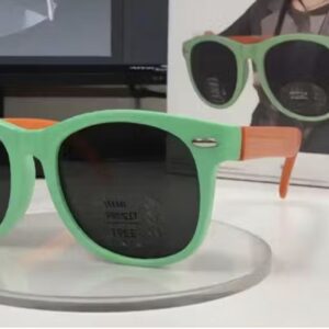 Óculos de Sol Infantil Flexível Verde e Laranja