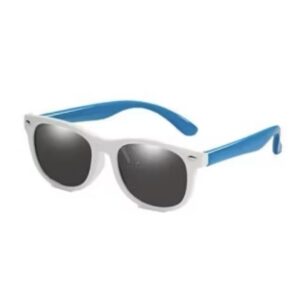 Óculos de Sol Infantil Flexível Branco e Azul