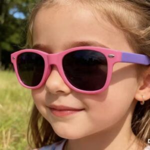 Óculos de Sol Infantil Flexível Rosa e Roxo