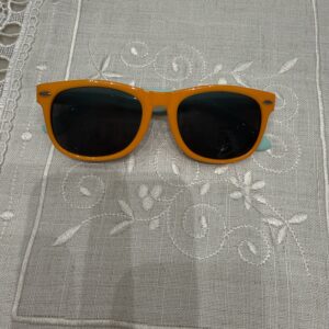 Óculos de Sol Infantil Flexível Laranja e Verde